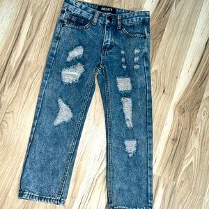 Reset straight leg destroyed denim